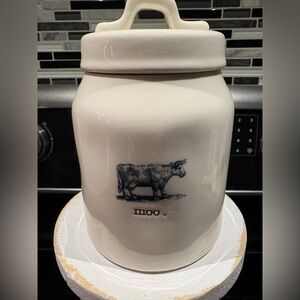 Rae Dunn OG Moo Ceramic Canister